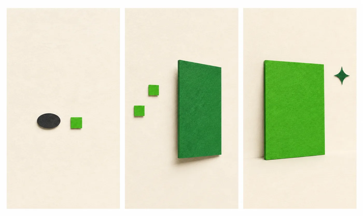 Three-panel static storyboard for a vertical social campaign concept.